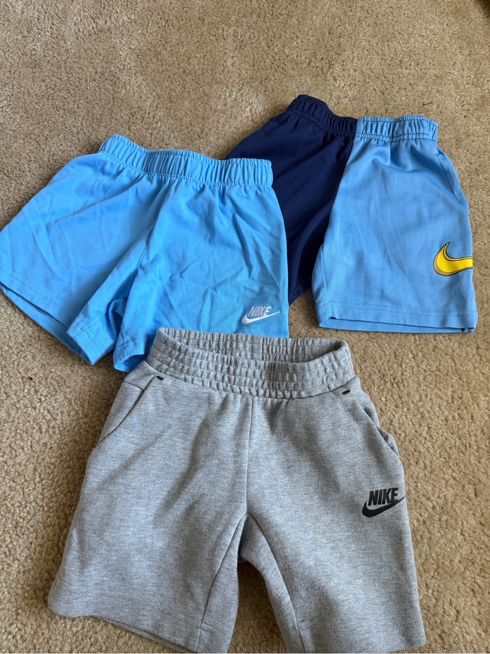 Nike Kids Shorts Set - Light Blue, Navy & Light Blue, Gray